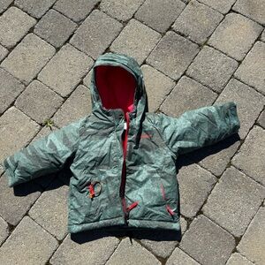 Columbia Green and Red Jacket